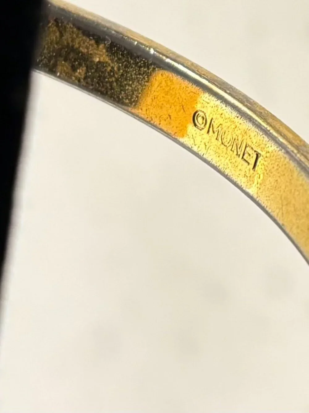 Vintage Monet 1980's Classic Gold Tone Thin Minimalist Bangle Bracelet